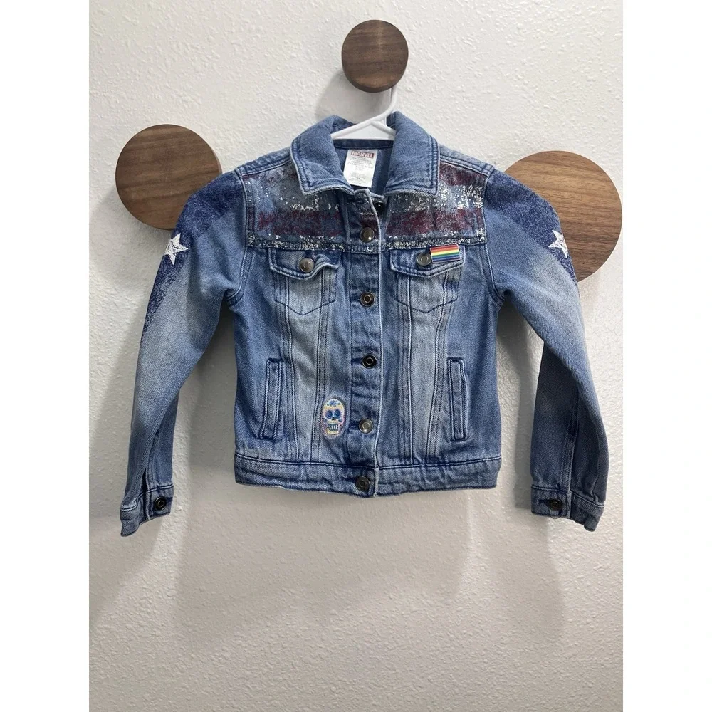 Disney Marvel America Chavez Denim Jacket Doctor Strange Youth Size‎ Small